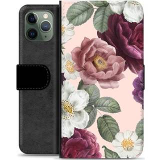 iPhone 11 Pro Premium Flip Cover med Pung - Romantiske Blomster