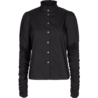 Co'couture Sandy Poplin Puff Shirt Bluse 95420 Black (XLARGE)
