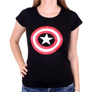Captain America Damen T-Shirt The Shield L