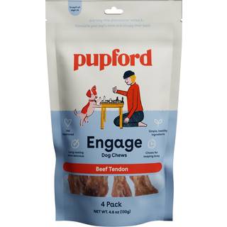 Pupford Standard Oksesenetygget?j til hunde og hvalpe Helt naturligt hundetygget?j med glucosamin for ledsundhed Langtidsholdbart leget?j Fantast