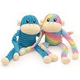 Zippypaws - Spencer The Crinkle Monkey Farverigt hundelegetøj med Squeakers Plush Dog Toys til aggressive Chewers Summer Dog Toys Dog Pride tilbe