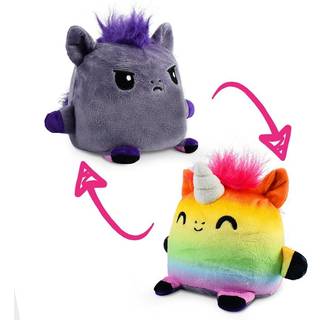 Teeturtle | Plushmates | Hest + Unicorn | Rainbow + Gray | Happy + vred | Den reversible plys, der holder h?nderne!