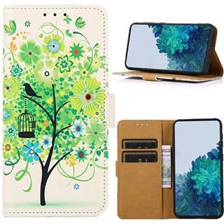 Glam Series Huawei Nova 8i/Honor 50 Lite Pung Cover - Blomstrede Træ / Grøn