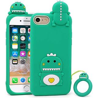 Yonocosta Cute iPhone SE 2022 Case iPhone SE 2020 Case iPhone 7 Case iPhone 8 Case iPhone 6 Case iPhone 6s Case Funny Lille Dinosaur 3D Cartoon A