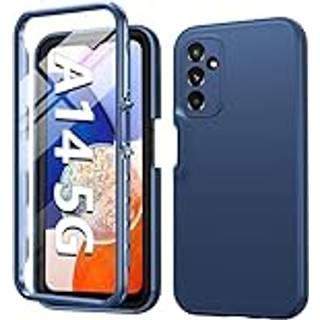FNTCASE til Samsung Galaxy A14-5G Sag: Stødfast silikonebeskyttelsessag med indbygget skærmbeskytter-Slim Dual Layer Robust Robust Bevis TPU Prot