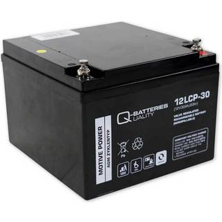 Q-Batteries 12LCP-30 12V 30Ah Deep Cycle AGM Forbrugsbatteri