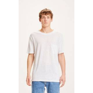KnowledgeCotton Apparel Linen T-Shirt T-shirt Herrer størrelse S farve hvid