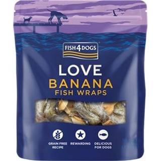 Fish4Dogs - Love - Banan/fiske wraps - 100 g