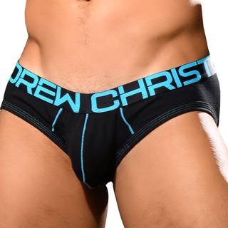 Andrew Christian Tagless Show-It Cotton Briefs - Black