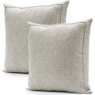 JEPEAK BURLAP LINEN THREW PILDWOWS PUSHION SAGER PAKKE AF 2 FARMHOUSE MODERNE DECORATIV SOLID STURN PUDWOW COWS TIL SOFA LOVER ROOM HOLE DECORATI