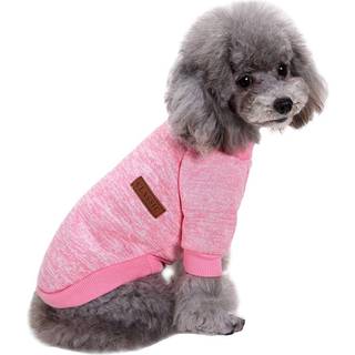 CHBORLESS Pet Dog Klassisk striktr?je Varm vinter hvalpe Pet Coat Bl?d sweater t?j til sm? hunde (XS Pink)