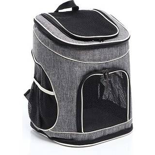 Transporttaske til hund & kat - Åndbar & komfortabel - Sort & grå