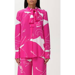 Valentino Printed tie-neck silk blouse - pink - XS