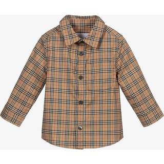 Burberry Kids Baby Archive Check stretch-cotton shirt - beige - M 6