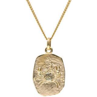 trendor 15404-07 Krebs Sternzeichen Gold 333 / 8K mit vergoldeter Silberkette