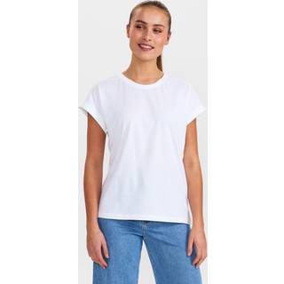 NÜMPH - Nubeverly T-shirt - Gots - Bright White - S - Hvid - T-Shirts & Tops
