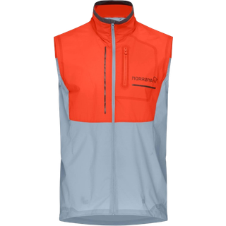Norrøna Men's Senja Aero90 Vest Arednalin/Blue Fog, M