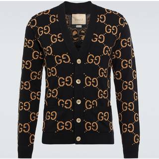 Gucci GG jacquard wool cardigan - black - EU 46