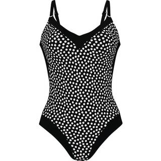 Rosa Faia Summer Dot Swimsuit - Black/White - C 46