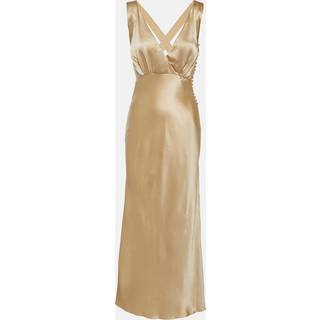 Khaite Milo silk charmeuse midi dress - neutrals - L