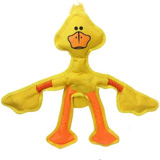 Multipet Skele Duck Dog Rope Toy - Nylon Tug of War - Squeaky Toy For All Dogs - For at have spillet Toss & Fetch - Cute Dog Pet Toy (15 """" Gul)