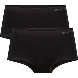 2 stk bambus sømløse hipster trusser sort til dame fra Bamboo Basic, L