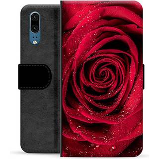 Huawei P20 Premium Flip Cover med Pung - Rose