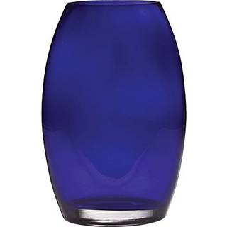BARSKI - H?ndlavet glas - oval formet vase - kobolt - 8,5 """" H (8,5 tommer h?j) lavet i Europa