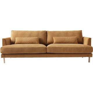1898 Bredhult sofa 3-pers. stof Jump 1959 honey, hvidolierede ben i eg