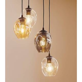 Glas hængelampe Starla EMIBIG LIGHTING, dæmpbar, Sort, Stue/spisestue, Glas, Moderne