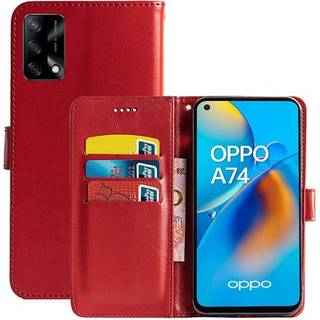 Wallet Cover 3-kort Oppo A74 4G  - rød