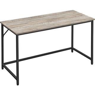 Vasagle Desk, Computer Desk, Slim Office Desk, 140 x 60 x 75,7 cm, studielokale, hjemmekontor, kontor, let samling, stål, industriel design, greige-so