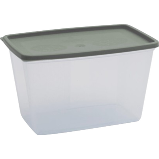 Madkasse Nordiska Plast Frys/Micro ECO, transparent/khaki grøn, 1.2 liter, 3-pack