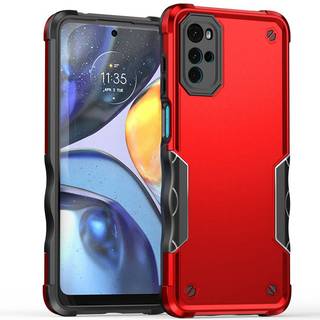 Motorola Moto G22 Hybrid Håndværker Bagside Cover - Rød