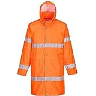Hi-Vis Regnjakke - Orange (Størrelse: 4XL)