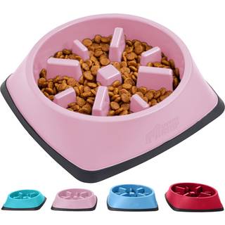 Gorilla greb 100% bpa gratis langsom feeder kat og hunde sk?l bremser k?ledyr, der spiser forhindrer overspisende hvalpetr?ning store sm? racer s