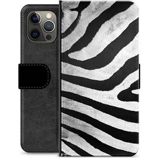 iPhone 12 Pro Max Premium Flip Cover med Pung - Zebra
