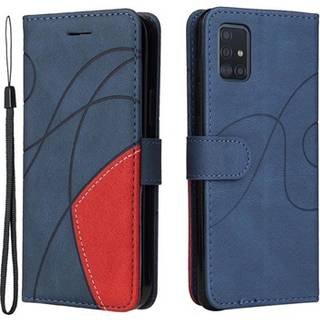 Bi-Color Series Samsung Galaxy A51 Etui med Pung - Blå