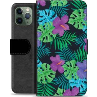 iPhone 11 Pro Premium Flip Cover med Pung - Tropiske Blomster
