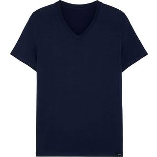 HOM Herren T-Shirt blau Mikrofaser unifarben