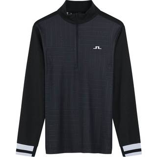 J. Lindeberg Danny Debossed Herre Pullover - Black - Str. M