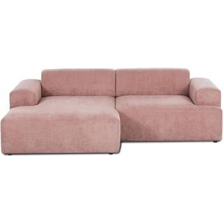 Hjørnesofa i riflet fløjl Melva (3-personers)