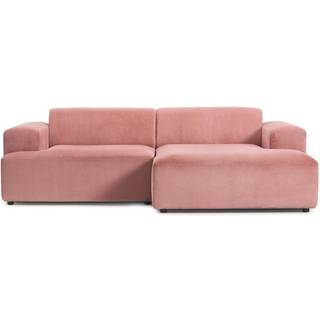 Hjørnesofa i riflet fløjl Melva (3-personers)