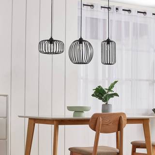 Hængelampe Krish Lindby, dæmpbar, Sort, Stue/spisestue, Metal, Vintage