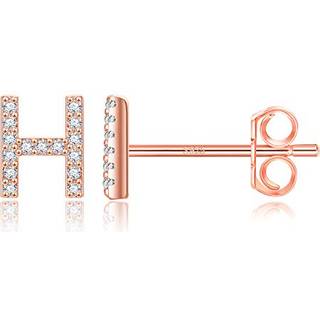 H Indledende ?reringe sm? kubik zirconia initial stud ?rering