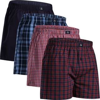 WOVEN BOXER SHORTS - Blue/Red / S / 4-Pack