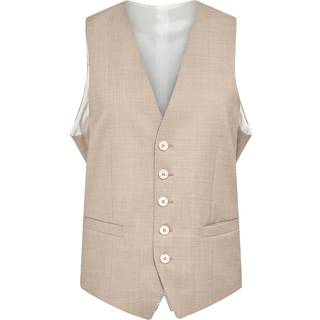 BALDESSARINI Herren Weste beige meliert Slim Fit