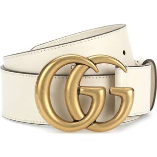 Gucci GG leather belt - white - 90CM