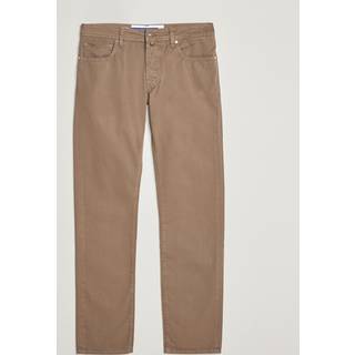 Jacob Cohën Bard Garment Dyed Gabardine Trousers Khaki