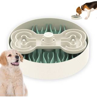 Puszzle Feeder Slow Feeder Dog Bowls til store racer aftagelige designhundsk?le med 4 langsomme fodringstilstande, der er egnede til t?r v?d og r